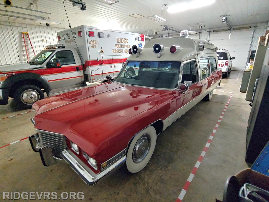 Ambulance 48 (Retired) and Ambulance 499 at the Squad building.