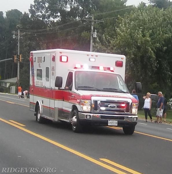 Ambulance 496 at St. Mary's fairgrounds for the parade 2016.