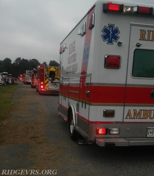Ambulance 496 at St. Mary's fairgrounds for the parade 2016.