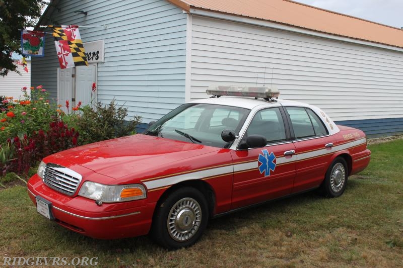 Utility 49 (Chief's car) at the St. Mary's fairgrounds for Standby duty.
