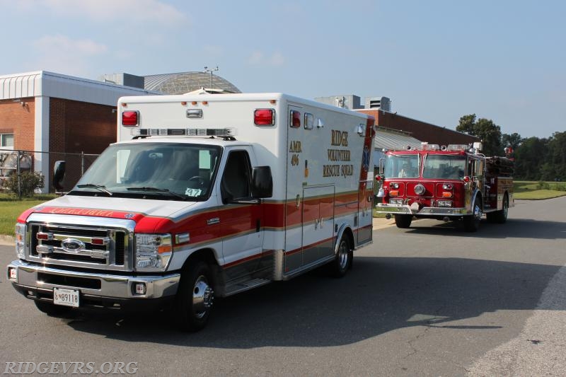 Ambulance 496 at St. Mary's fairgrounds for the parade 2016.