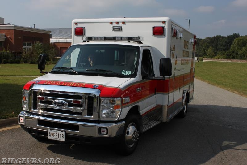 Ambulance 496 at St. Mary's fairgrounds for the parade 2016.