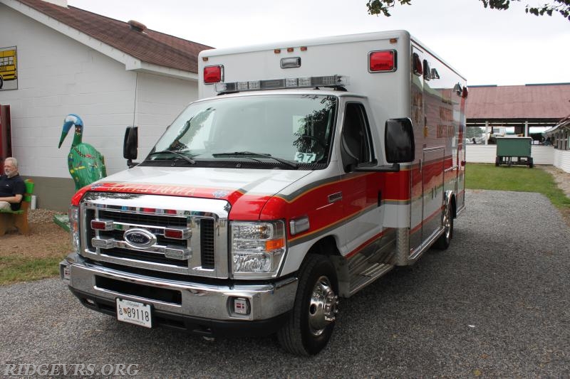 Ambulance 496 at St. Mary's fairgrounds for Standby duty 2016.