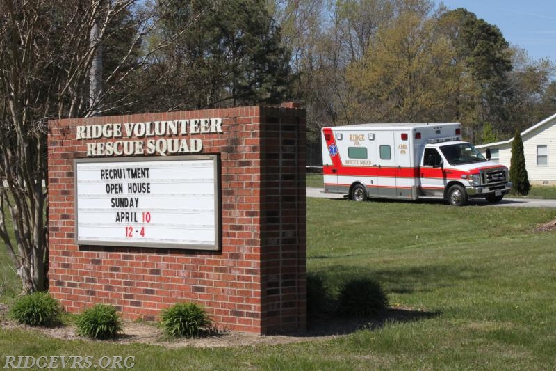 Ambulance 496 at Co 49 Squad building for 'Open House' day.