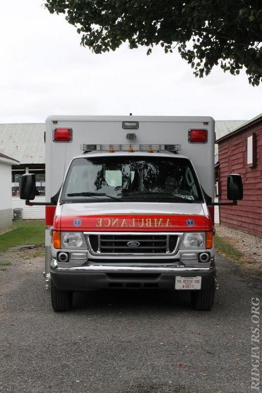 Ambulance 497 at the St. Mary's fairgrounds for Standby duty.