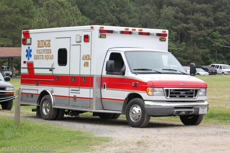 Ambulance 498 at Point Lookout State Park for the Potomac River Swim standby duty.