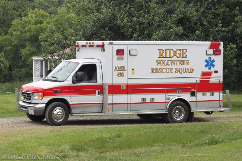 Ambulance 498 at Point Lookout State Park for the Potomac River Swim standby duty.
