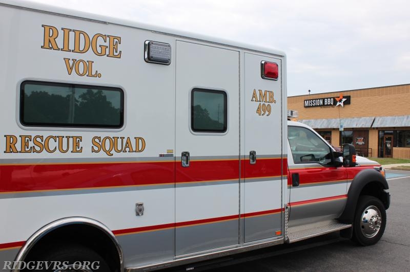 Ambulance 499 at Mission BBQ.