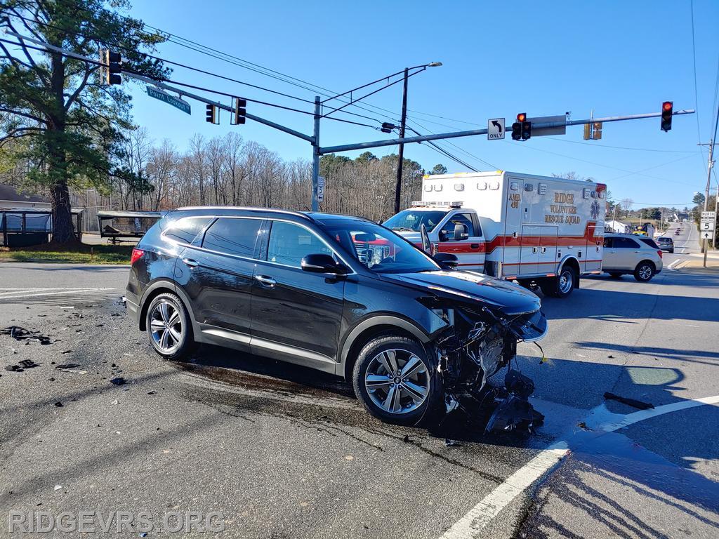 Ambulance 498 on location at Flat Iron and Route 5 for a auto accident.