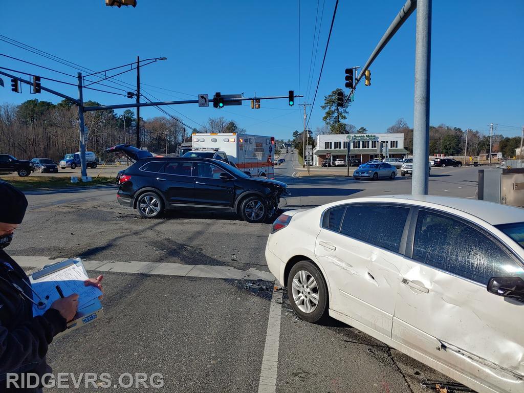 Ambulance 498 on location at Flat Iron and Route 5 for a auto accident.