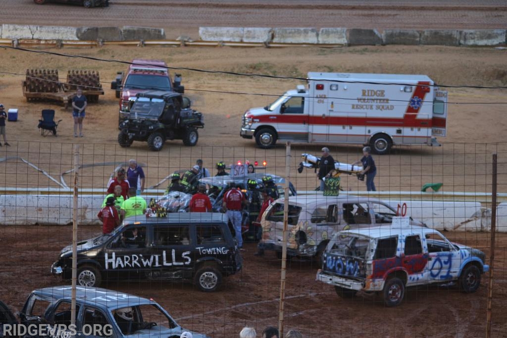 #RVRS Co49. Ambulance 496 on Standby duty at Potomac Speedway.