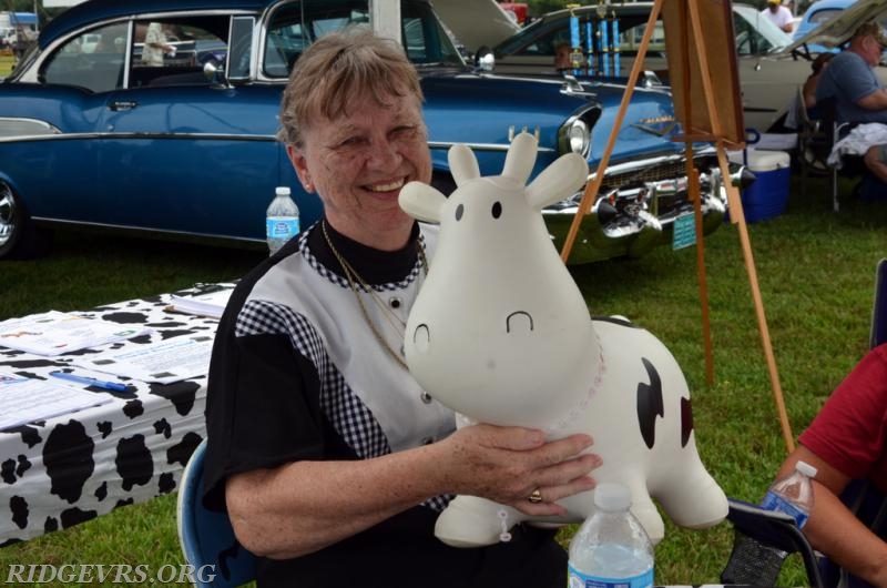 Life member Frances Ann Cullison with......a cow? 