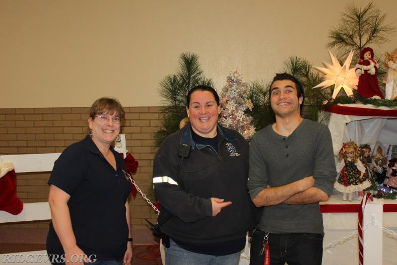 RFVD Tree Lighting 2016 - Lt. Christina, EMT Jessica, and Lt. Alex.