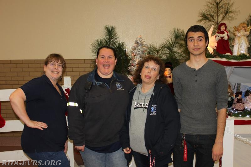 RFVD Tree Lighting 2016 - Lt. Christina, EMT Jessica, Driver Marie, and Lt. Alex.