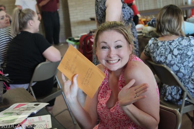 Destiny winning at the Brown Bag auction.