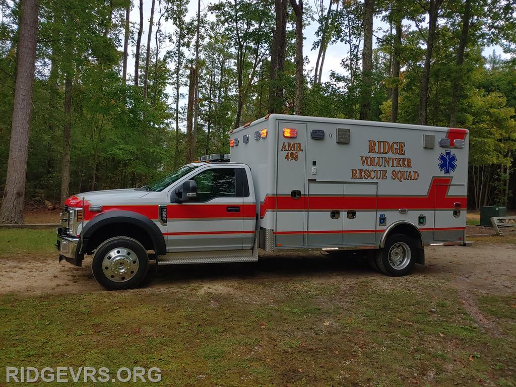 Ambulance 498 out on a call in the Ridge Area.