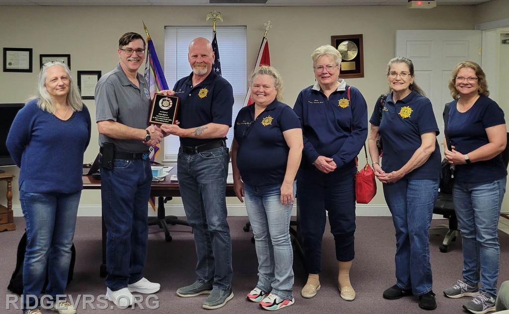 RVRS - The St. Mary's Citizens Advisory Board presenting a plaque in memory of Sam Sayers.