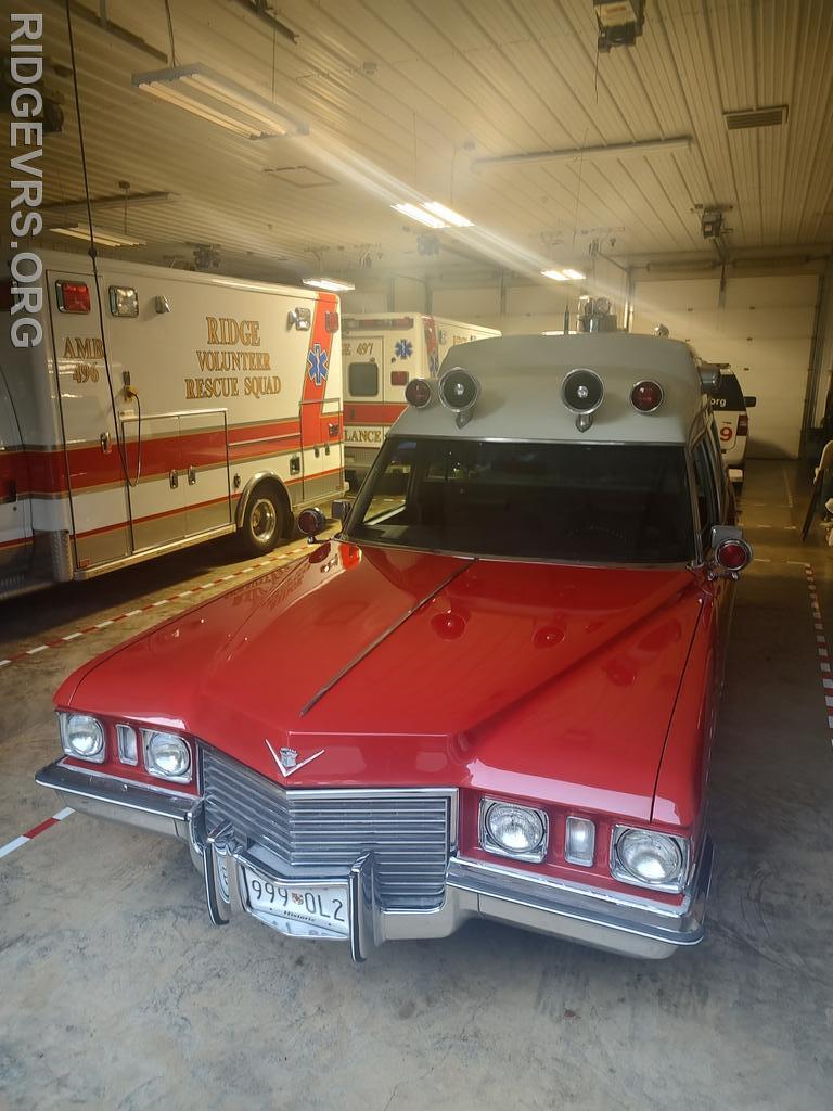 Retrofest 2023 - 1972 Cadillac Miller-Meteor Ambulance #48 (Retired).